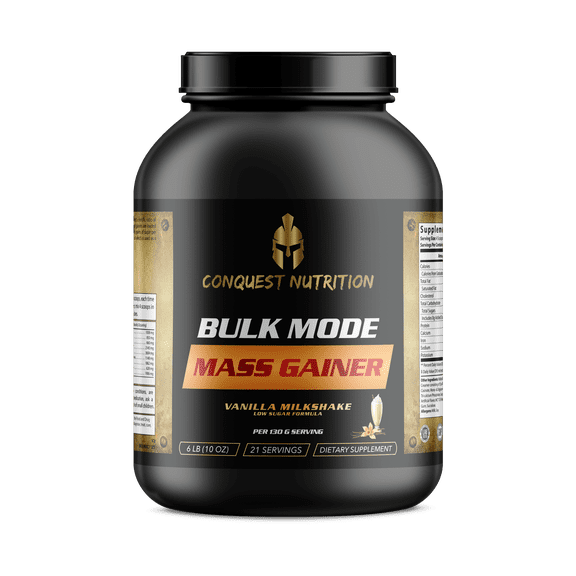 Bulk Mode Mass Gainer Vanilla Milkshake Flavor Low Sugar Formula - 6lbs