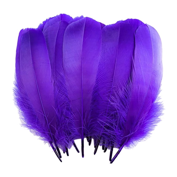 Bulk Multicolor Fluffy Feathers Decorative Craft Feathers for Wedding Centerpieces Decor DIY Crafts Home Decor Photo Props Carnival Assorted Colors DIY Big Drifting Goose Feather Purple 100Pcs