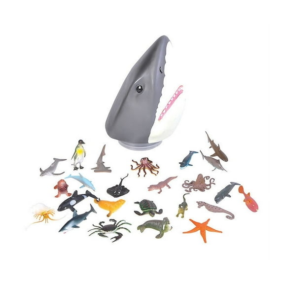 Bulk Novelties Aquatic Animal 24pc Set with Shark Head Case