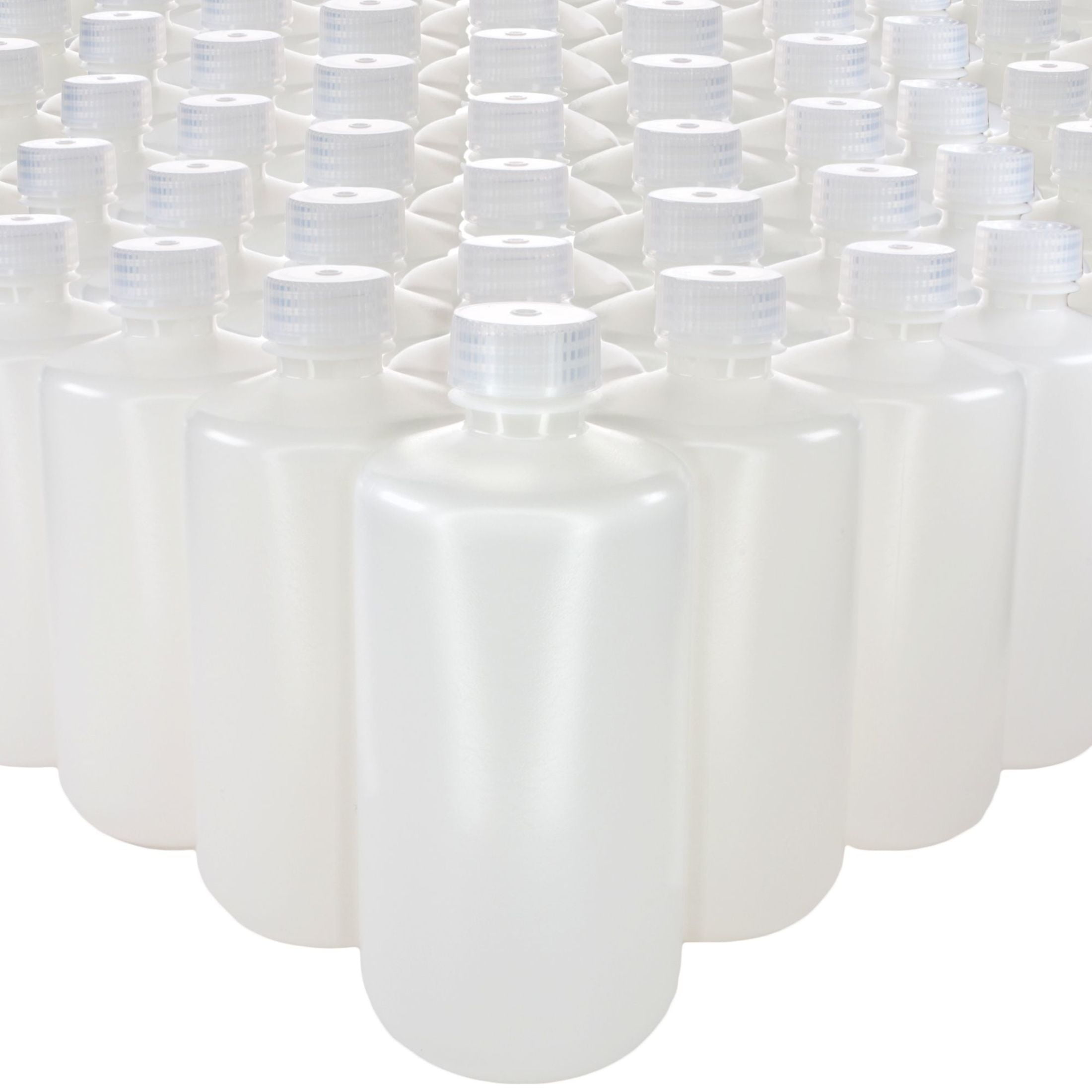 Bulk Pack of 125, 500mL Narrow Mouth HDPE Translucent Reagent Bottles ...