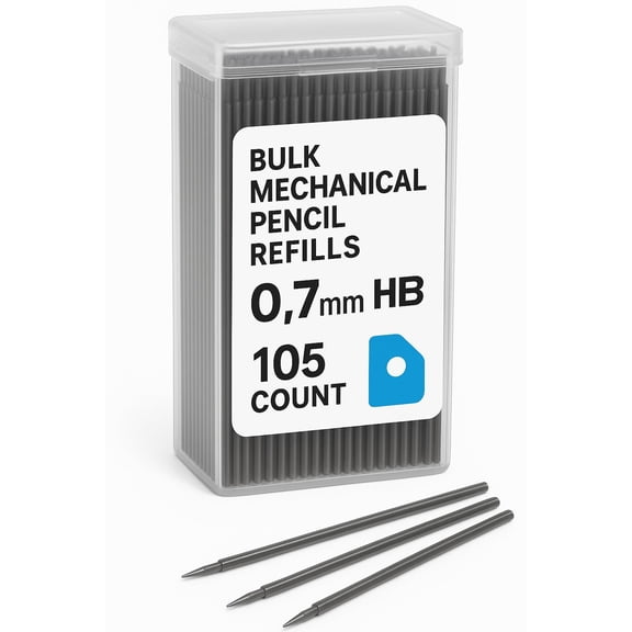 Bulk Pack Mechanical Pencil Refills 0.7mm HB #2, 105 Count, Over 1 lb Lead Refills for Writing and Drawing 66401PP