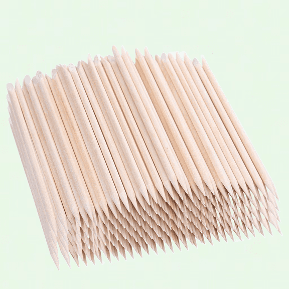 Bulk Pack of 600 Orange Wooden Stick Cuticle Pushers, Double Sided Cuticle Remover for Manicure and Pedicure, 4.5 Inches