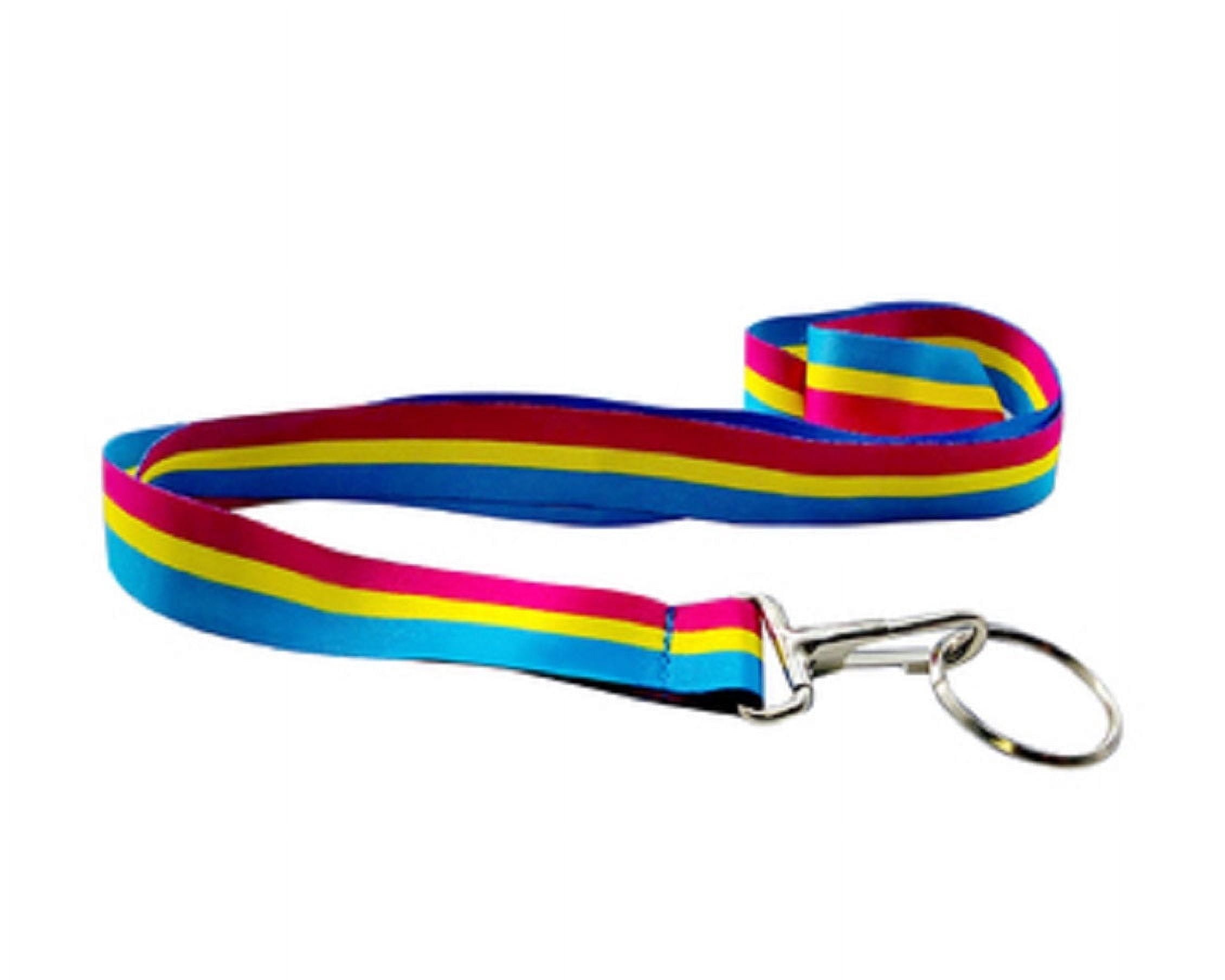 Bulk Pansexual Flag Colored Lanyards (25 Lanyards)