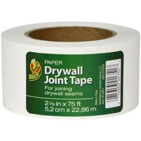 Bulk Paper Joint Tape, 2 1/16x75': Duck Brand 282937 216 Joint Tape Rolls