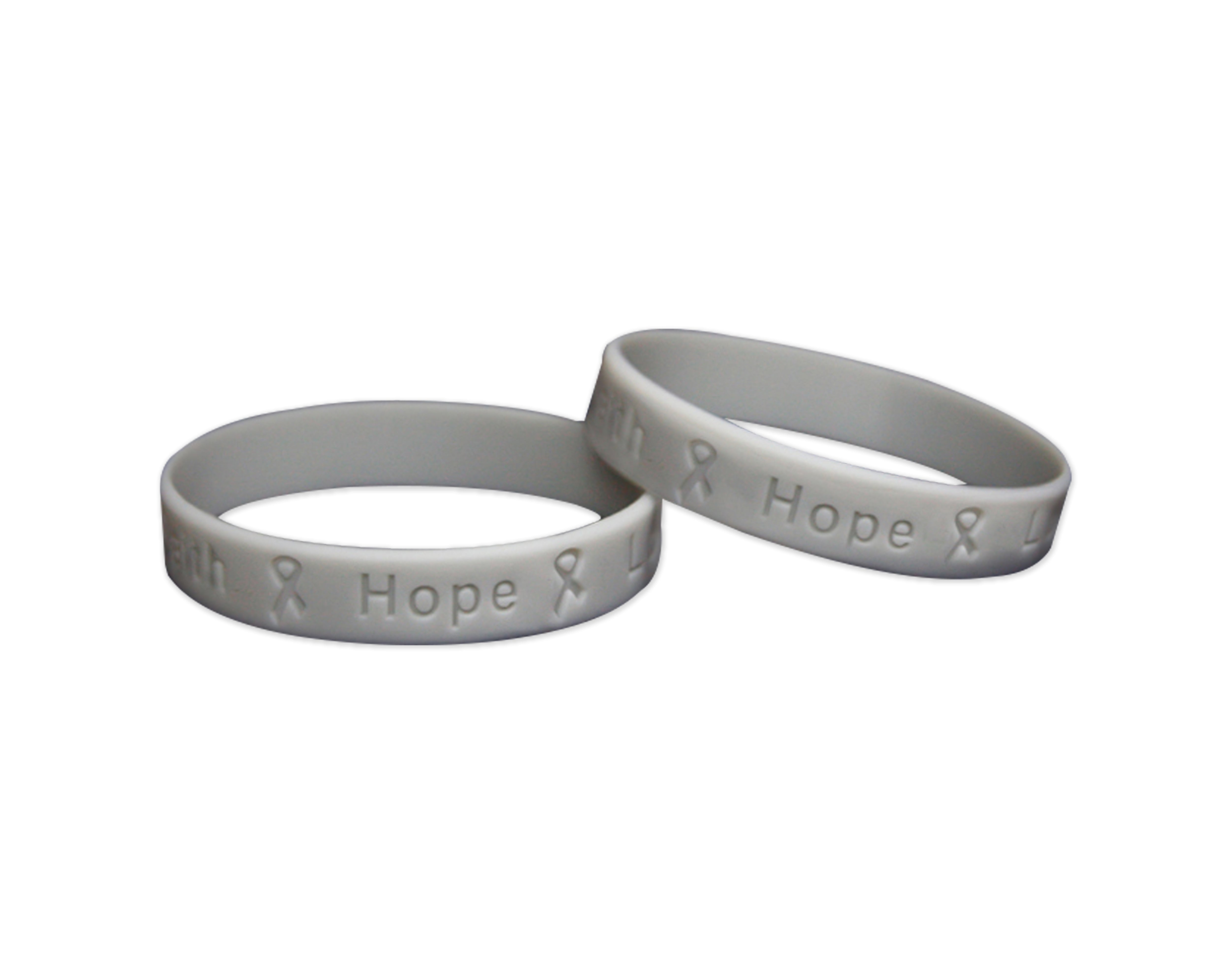 Brain Cancer Awareness Child Sized Silicone Bracelets (2