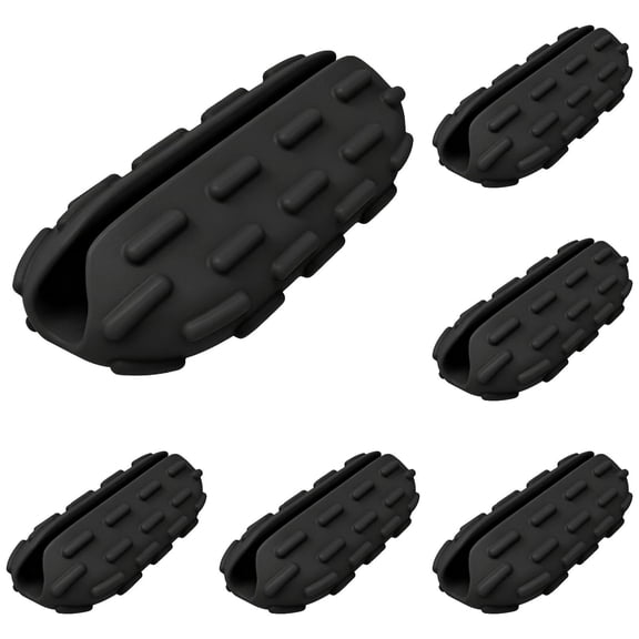 Bulk Pencil Grip Set 5Pcs Black Weighted Silicone Writing Aid Ergonomic Pencil Weights Handwriting Training Tool Motor Skill Development Pen Control Stabilizer For Therapy 6x3cm