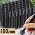 thumbnail image 1 of deli 100 Pack Retractable Ballpoint Pens, 1.0MM Black Ink,Smooth Writing, No Bleed, Comfortable Grip, 1 of 11
