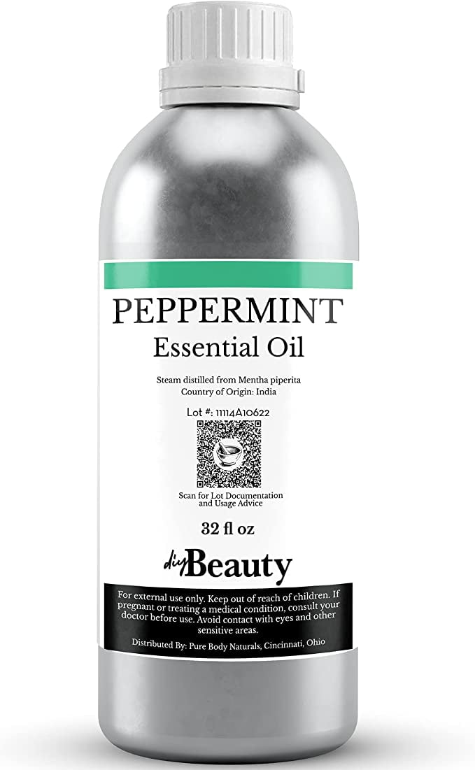 DIYBeauty Strong Peppermint Essential Oil 100 Pure, 32 fl oz Bulk