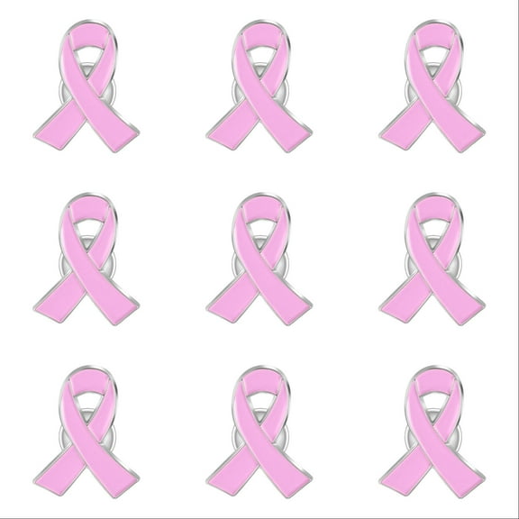 Bulk Pink Ribbon Pins for Cancer Awareness, Lapel Pin Badges Brooches for Charity Events, Fundraising, Support Groups, Doctors Nurses, Survivors, and Promotional Gift Giving