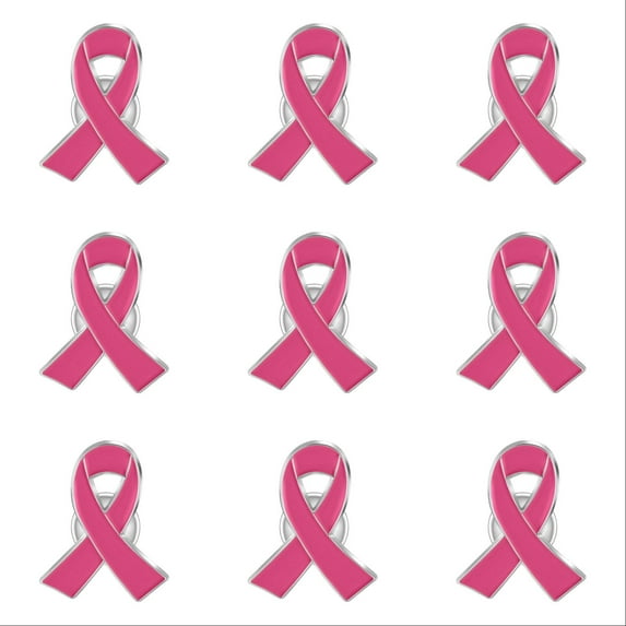 Bulk Pink Ribbon Pins for Cancer Awareness, Lapel Pin Badges Brooches for Charity Events, Fundraising, Support Groups, Doctors Nurses, Survivors, and Promotional Gift Giving