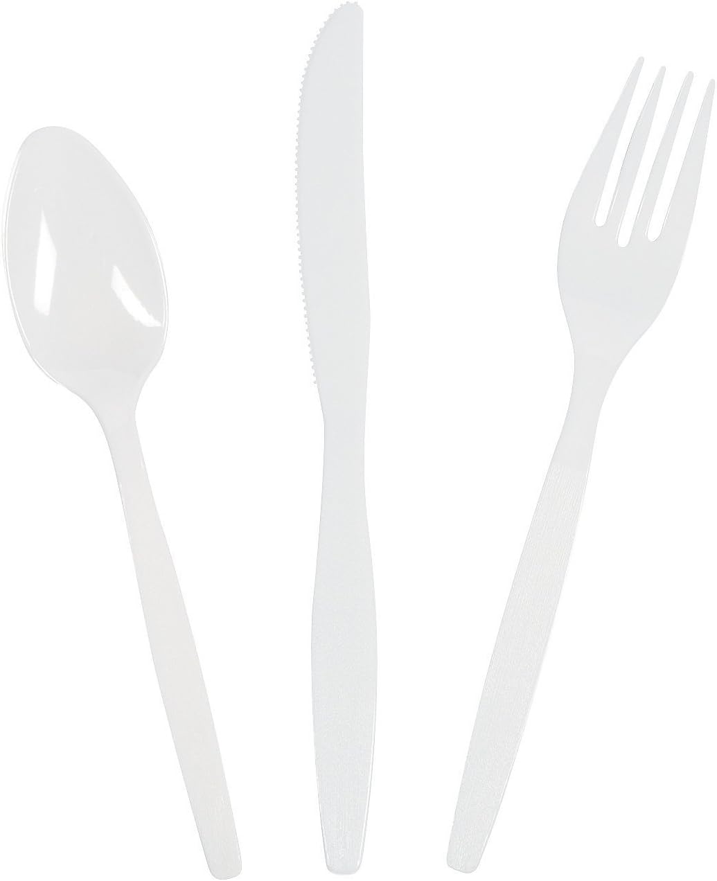 Bulk Plastic Cutlery Sets For 70, 210 Pieces, Spoons, Knives, Forks