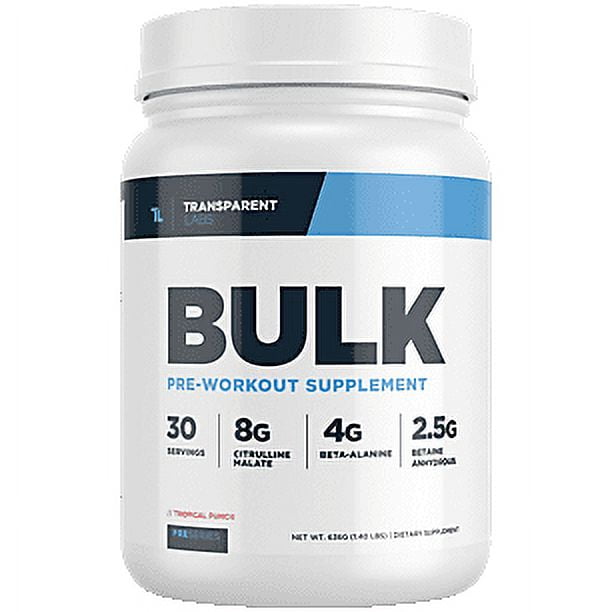 Bulk Pre-Workout Supplements - Tropical Punch (1.55 Lbs. / 30 Servings)