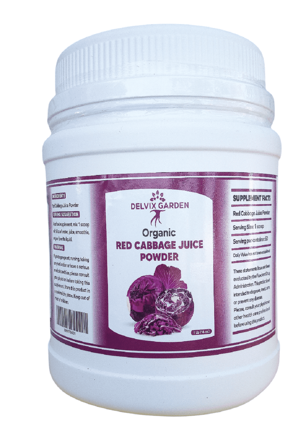 Bulk Purple Cabbage Powder – 16 oz Pure, Dehydrated Vegetable Juice Goodness and Color & Flavor for Cooking & Baking