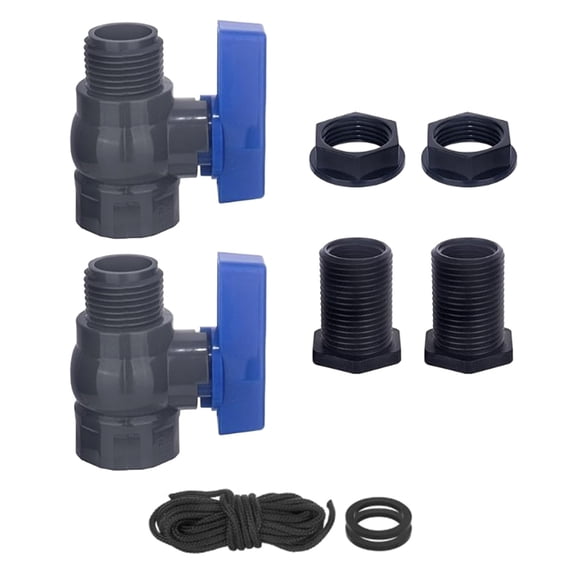 Bulk Rain Barrels Tap Bundles With Thick Silicones Washers and Threaded Connectors Compatible for Water Storage