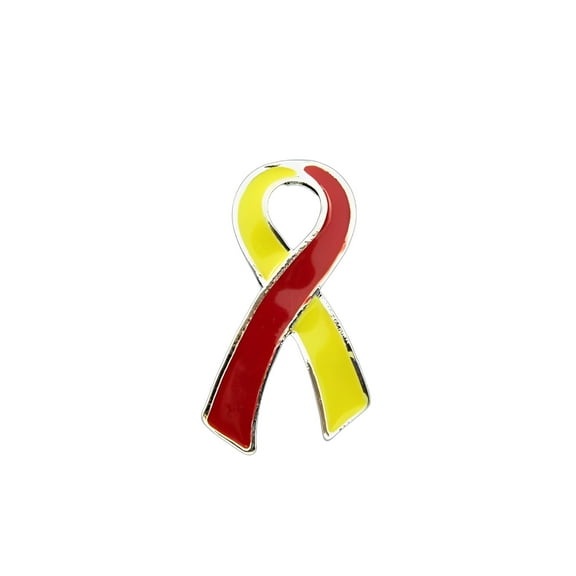 Bulk Red & Yellow Ribbon Awareness Pins
