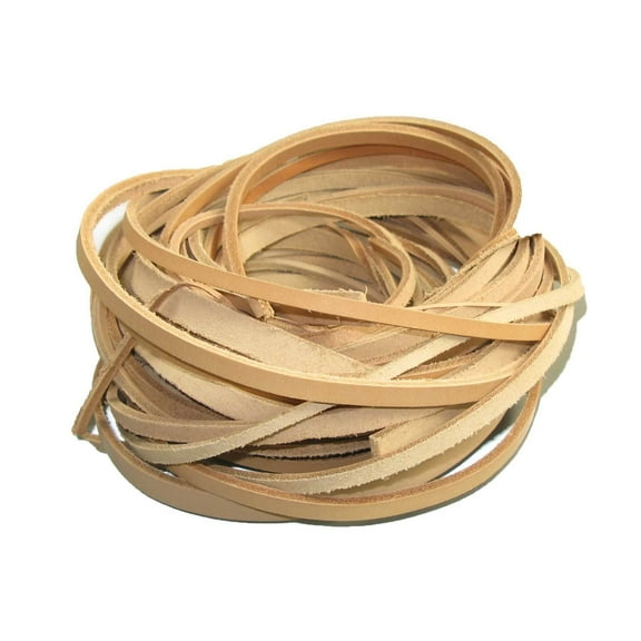 Bulk Remnant Belt Grade Leather Strips Clearance Sale Scrap Leather Lace - Veg-Tan