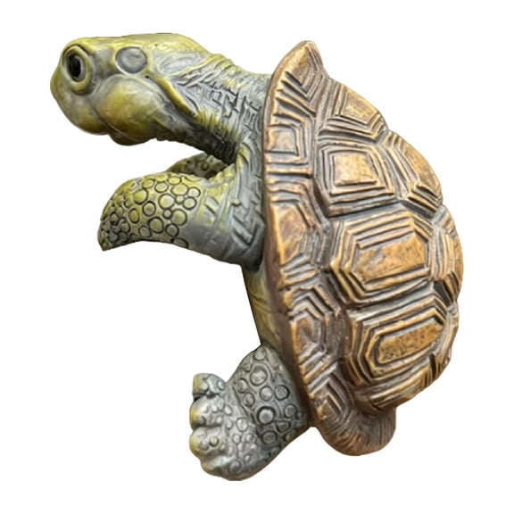 Bulk Resin Small Turtle Pot Sitter Figurine Minimum Order 10 Sets, Weatherproof Climbing Planter Edge Statue Yard Decor (Style E Turtle)