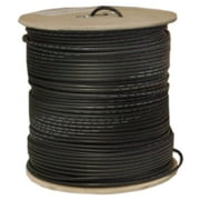 Bulk Rg58 Au Coaxial Cable, Black, 20 Awg, Copper Stranded Center Conductor, Braided Shield, Spool, 1000 Foot