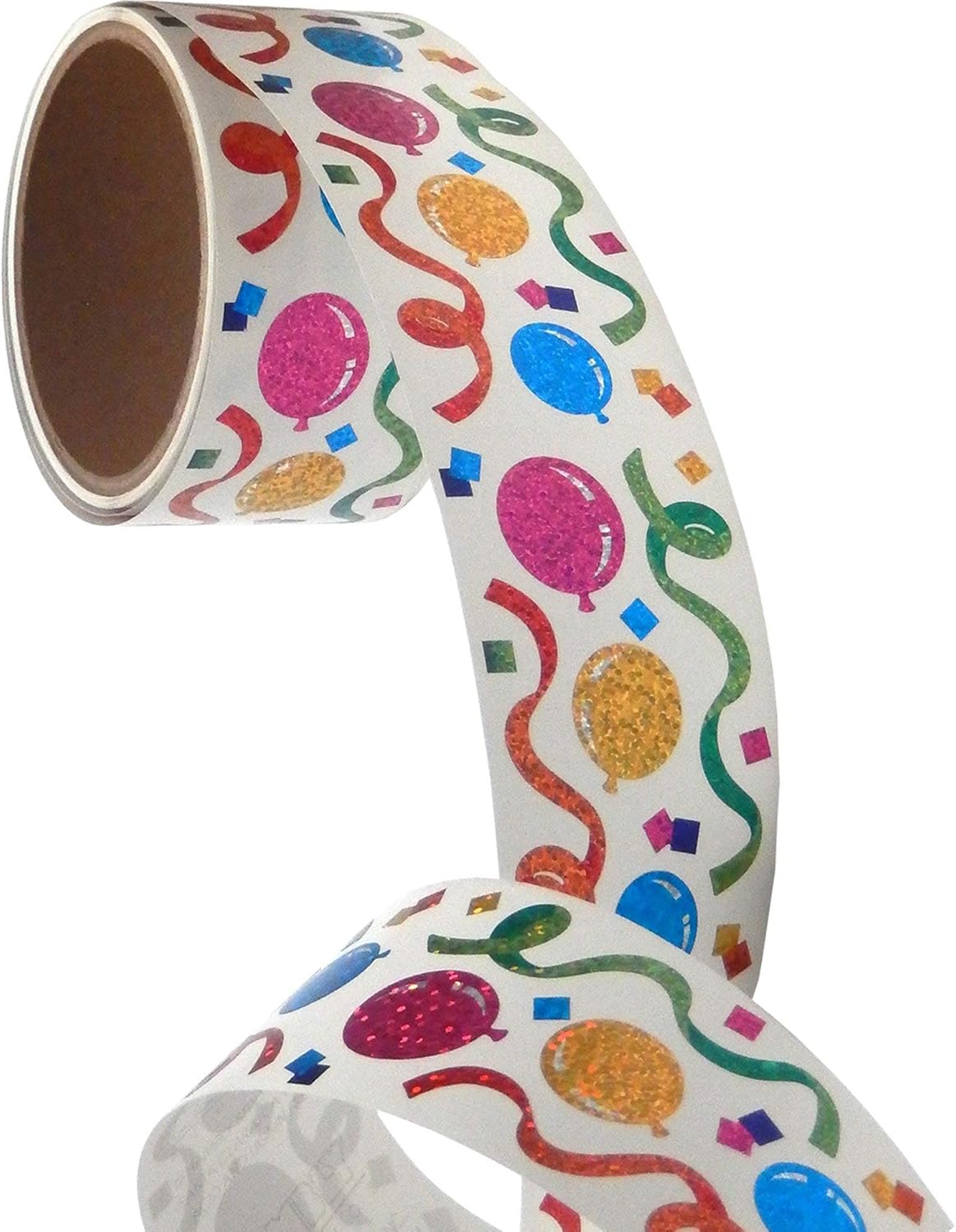 Bulk Roll Prismatic Stickers, Safari Tiere – 50 Wiederholungen, Säurefrei, 5x8,9 Cm