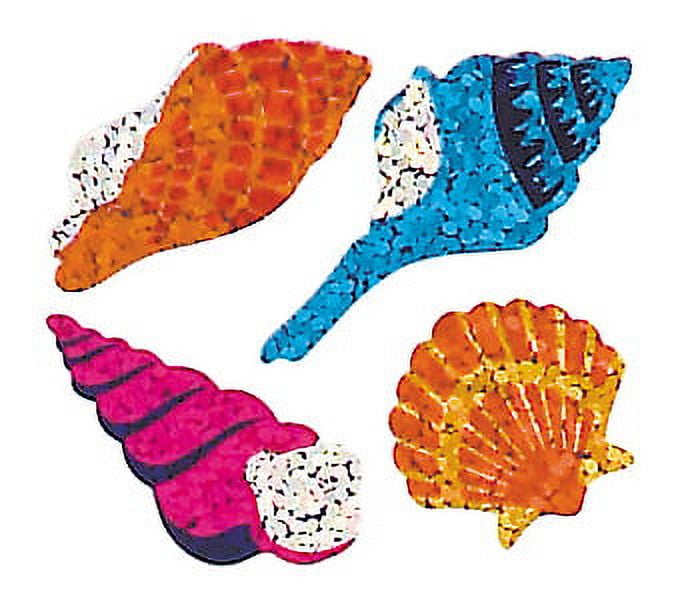 Bulk Roll Prismatic Stickers, Mini Sea Shells (100 Repeats) - Walmart.com