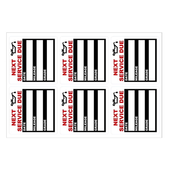 Bulk Set Of 120 Car Service Stickers For Windshield With Date And Mileage Statics Cling Windshield Decal