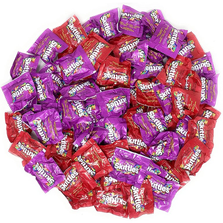 Bulk Skittles Wild Berry u0026 Original Favor Individually Wrapped Party Candy  Assortment 80+ Bite Size Packs 3Lb (48 Oz) - Walmart.com