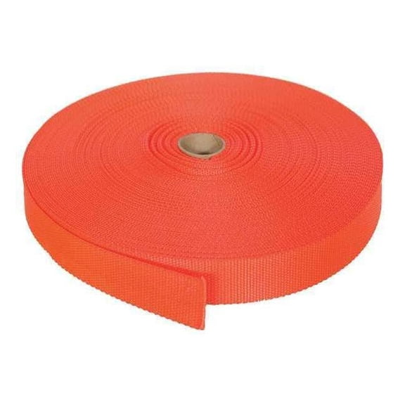 Bulk-Strap Webbing,Nylon,1" W,Orange N01150OR
