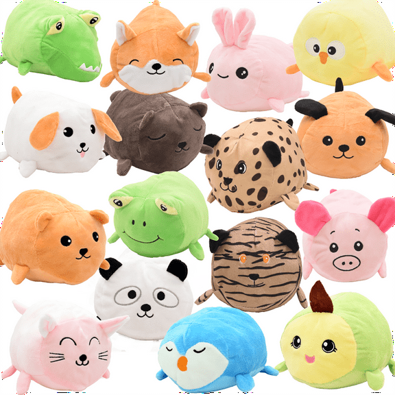 Bulk Stuffed Animals 7-inch Plush Assortment Mix - Carnival Prizes, Kids Prizes, Claw Machine Toys (32 pieces)