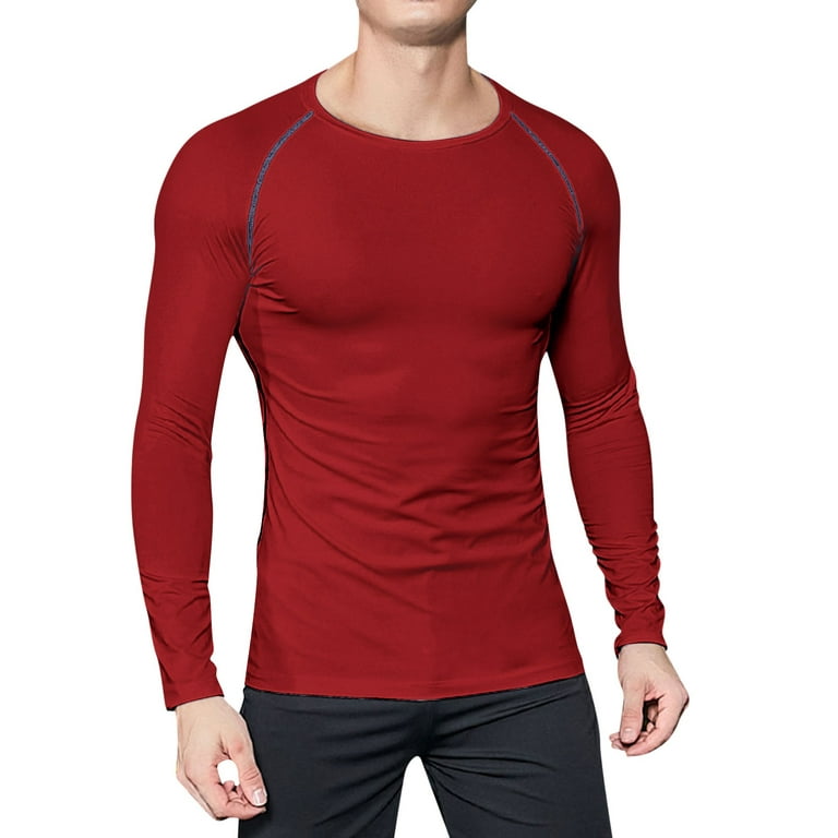Bulk T Shirt Workout Shirts Men Our Most Comfortable T Shirt Mens Outdoor  Vintage Long Sleeve T Shirt Autumn Solid Casual Top Band N 1 Large Long