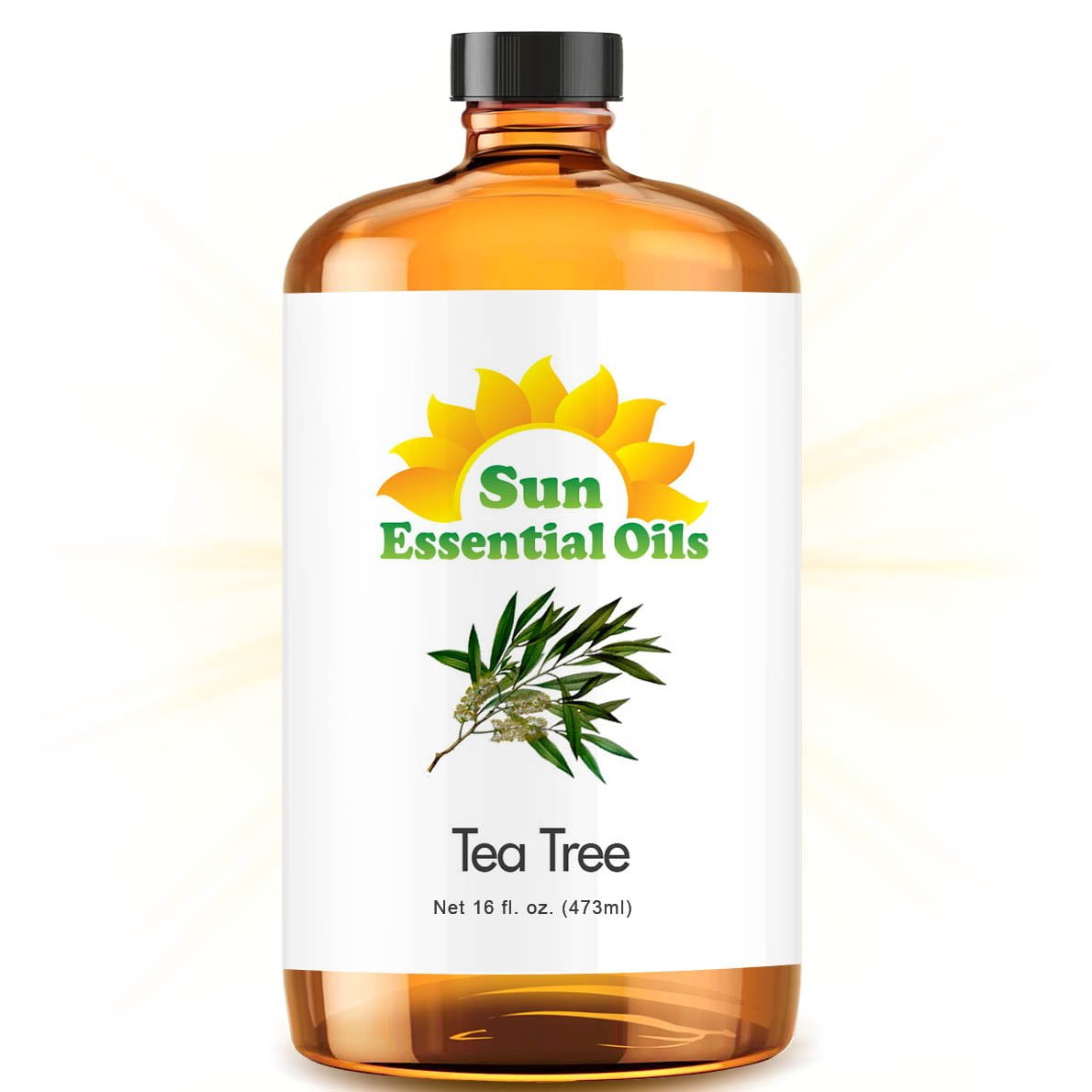Bulk Tea Tree Oil - Ultra 16 Ounce - 100% Pure Essential Oil (Best 16 fl oz  / 472ml) - Sun Essential 