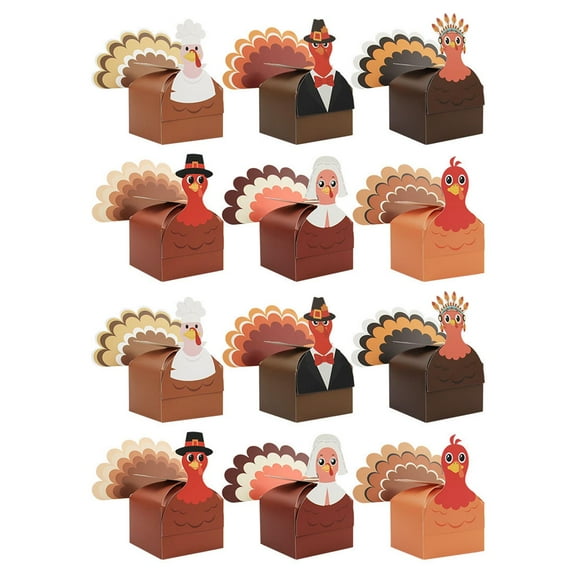 Bulk Thanksgiving Turkey Party Boxes Easy Fold Holiday Packaging & Creative Projects