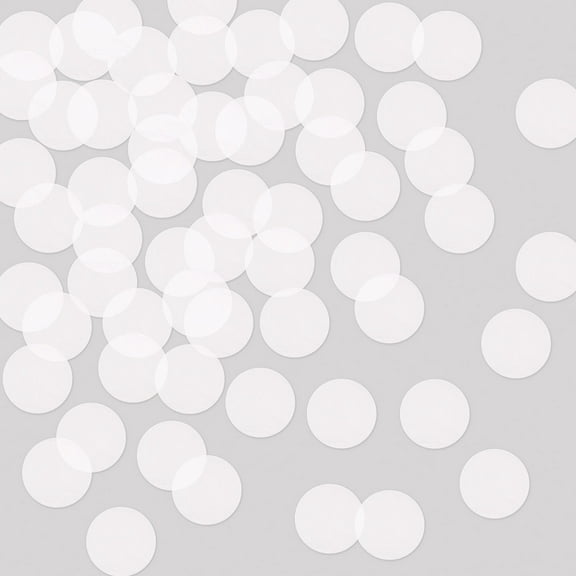 Bulk White Tissue Confetti, 1" circles, (8.8 Oz/Pkg)