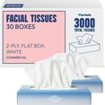 thumbnail image 1 of Bulk Tissues, 30 Flat Boxes, 100 Sheets/Box, 3000 Facial Tissues Total, 2-Ply, Soft, White, for Office, Business & Home, Commercial Box Hypoalleric, Unscented, Packaging May Vary, 1 of 5