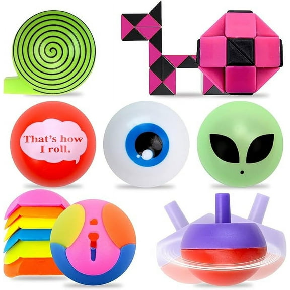 Bulk Toys - 1.38 Inch Mini Toys - 30 Pcs Prizes for Kids - Party Favors for Kids - Birthday Favors Tiny Kid Gifts - Pinata Stuffers Goody Bag Stuffers Easter Egg Fillers - Vending Machine Toys