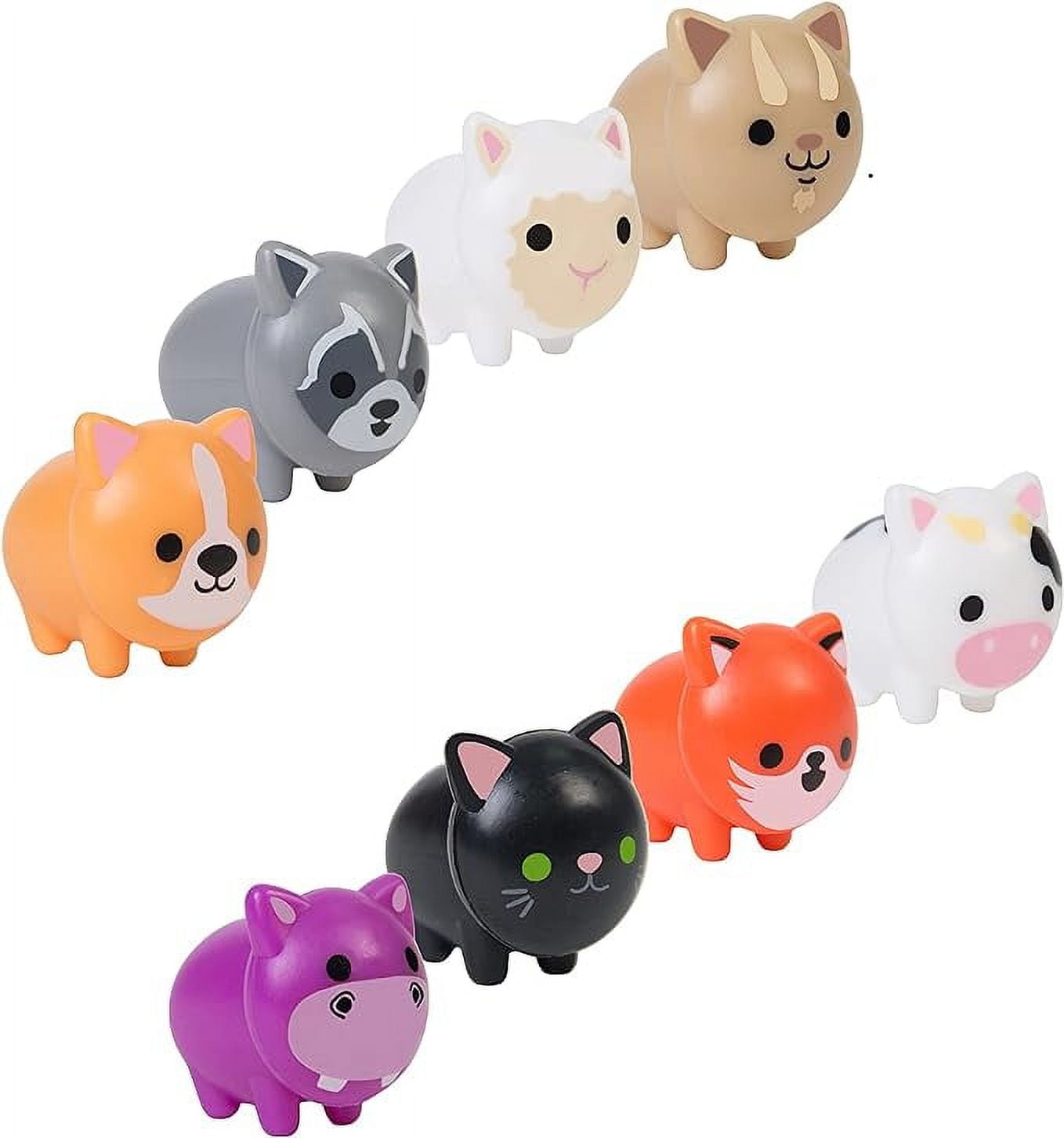 24 Cute Soft Flocked Tiny Dog Animal Figurines - Mini Dino Toys - Small Novelty Prize Toy - Party Favors - Gift- Easter Egg Filler - Small Novelty