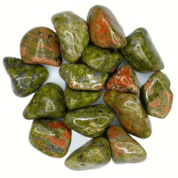 Bulk Tumbled Stone - Large - Green Unakite from South Africa Weight: 3 LB