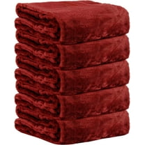 Bulk Twin Blankets for Wedding Guests, Favors, Homeless Adults Twin Fleece Bulk Throw Blankets 24 Pack for Weddings, Charity (All Red Pack)