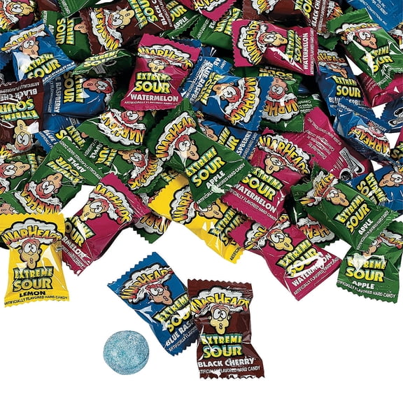 1 Lb. Bulk WarHeads Sour Fruit Flavors Hard Candy - 117 piece