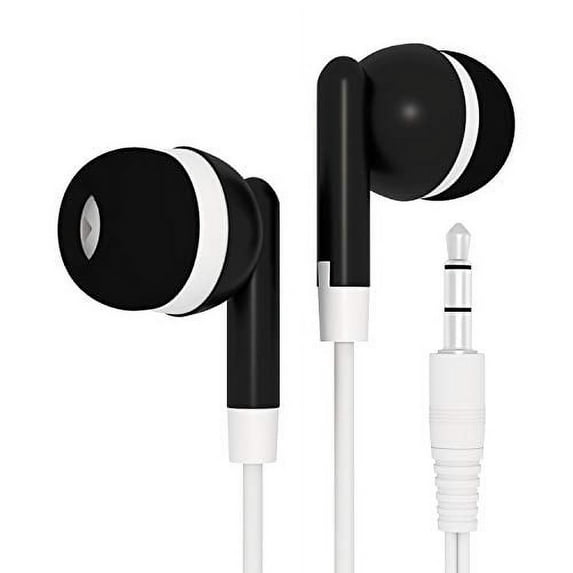 Bulk Wholesale Lot Kids Earbuds Headphones Earphones for Schools, Libraries, Hospitals, Gifts Individually Bagged (50 Pack, Gray)