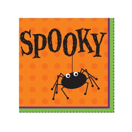 Frightful Friends Spider Ghost Boo Halloween Carnival Party Luncheon Napkins
