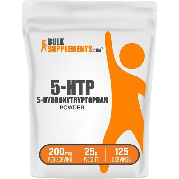 BulkSupplements 5-HTP Powder - 5-Hydroxytryptophan, Dietary Supplement - 200mg per Serving, 25g (0.88 oz)