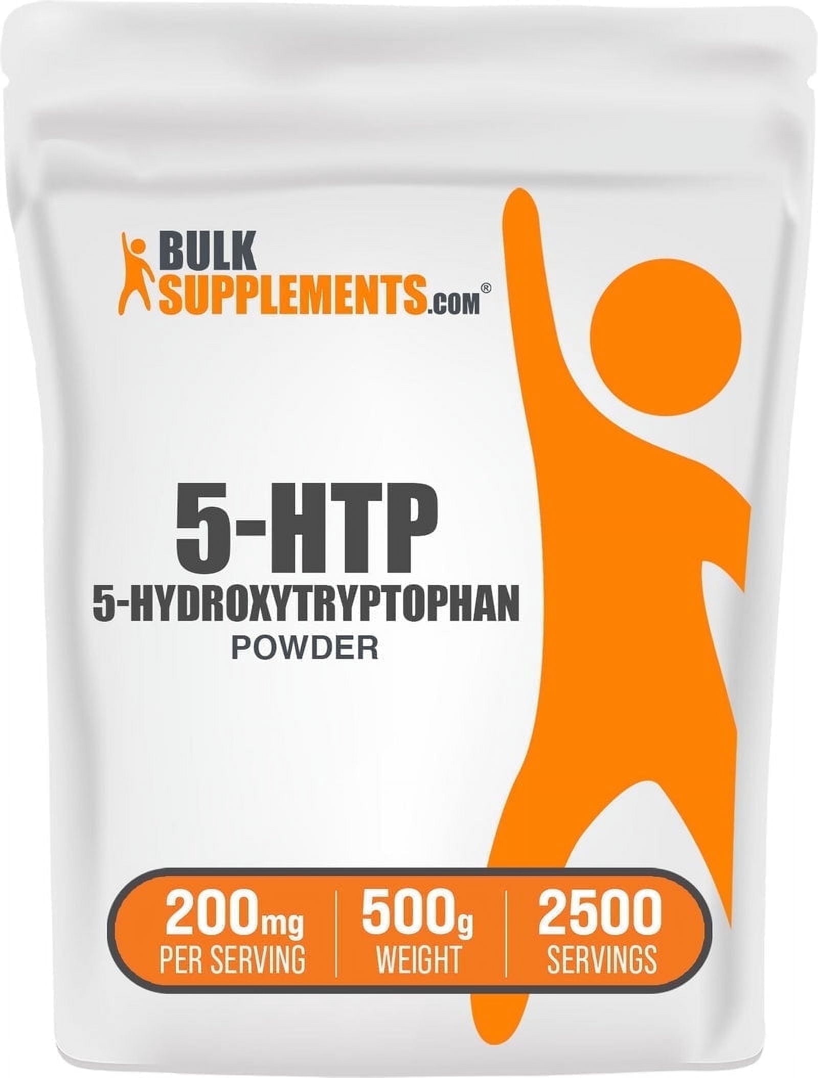 BulkSupplements 5-HTP Powder - 5-Hydroxytryptophan, Dietary Supplement - 500g (1.1 lbs)