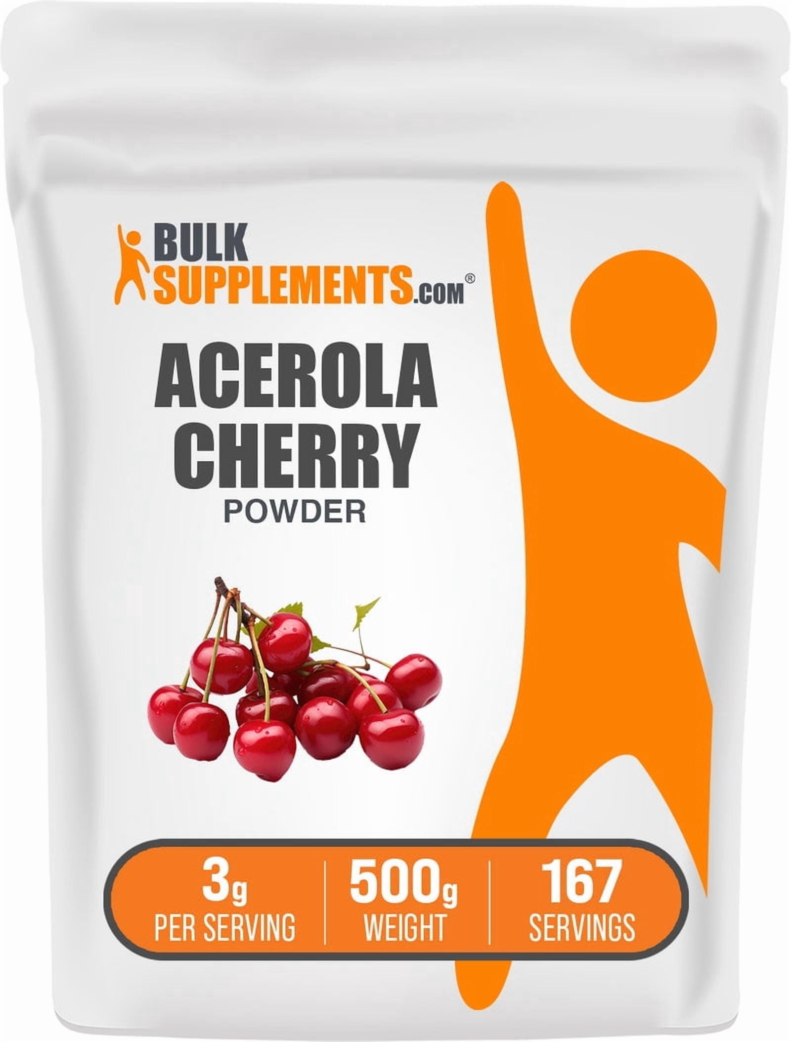 BulkSupplements Acerola Cherry Powder &ndash; 3g Per Serving -500g (1.1 lbs)