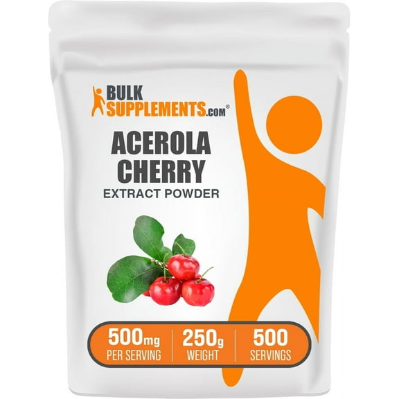 BulkSupplements Acerola Extract (Vitamin C) Powder - 500mg per Serving - 250 Grams (8.8 oz) - 500 Servings