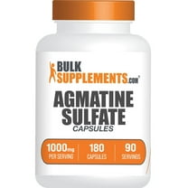 BulkSupplements Agmatine Sulfate Capsules, 1000mg per Serving (180 Capsules - 90 Servings)