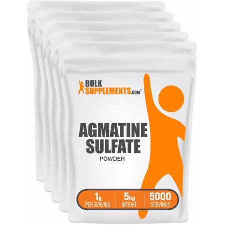 BulkSupplements Agmatine Sulfate Powder - 1g per Serving - 5 Kilograms (11 lbs)