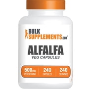 BulkSupplements Alfalfa Extract Capsules - 500mg per Serving 240 Capsules - 240 Servings
