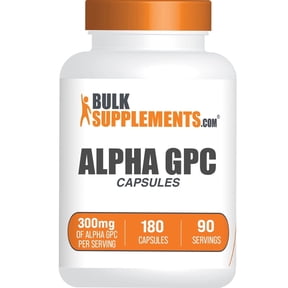 BulkSupplements Alpha GPC Capsules - Gluten Free, 300mg of Alpha GPC per Serving (180 Capsules - 90 Servings)