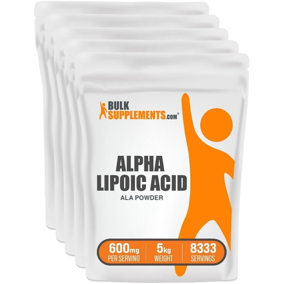 BulkSupplements Alpha Lipoic Acid Powder - ALA Supplement, Gluten Free - 600mg per Serving, 5kg (11 lbs)
