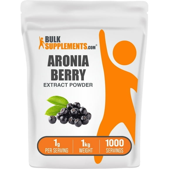 BulkSupplements Aronia Extract Powder - 1g per Serving - 1 Kilogram (2.2 lbs) - 1000 Servings